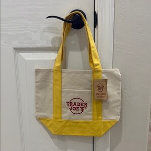 Trader Joe’s Mini Canvas Tote Bag Yellow